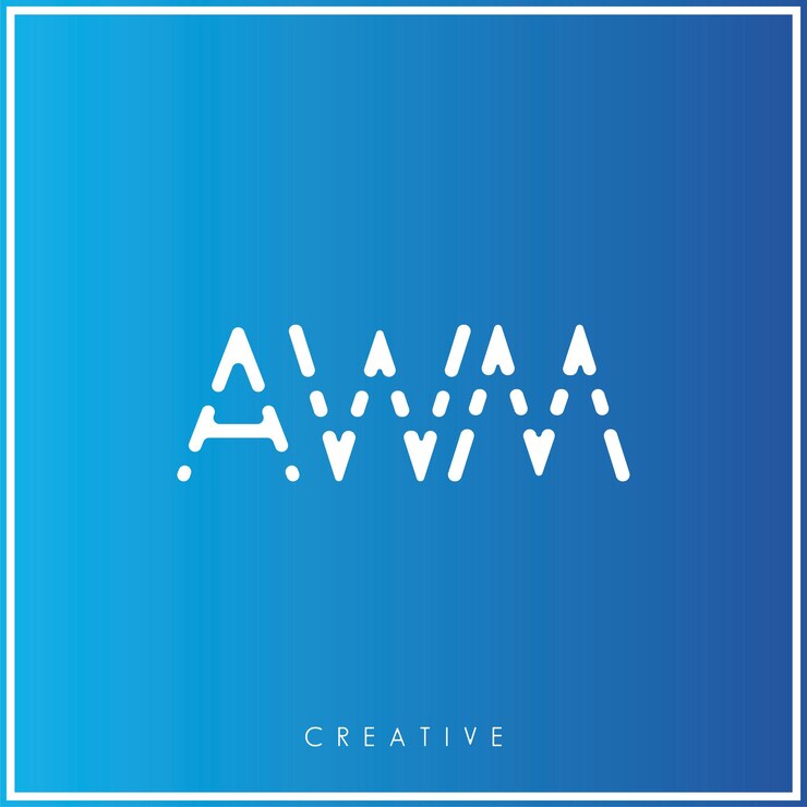 Vector el diseño del logotipo de awm creative vector latter minimal latter logo premium vector ilustración monograma