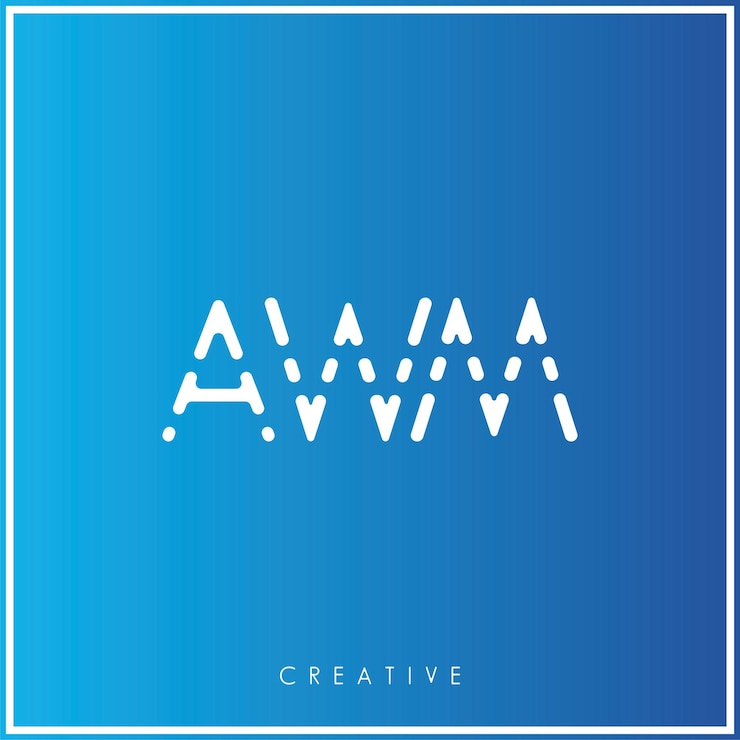 Vector el diseño del logotipo de awm creative vector latter minimal latter logo premium vector ilustración monograma