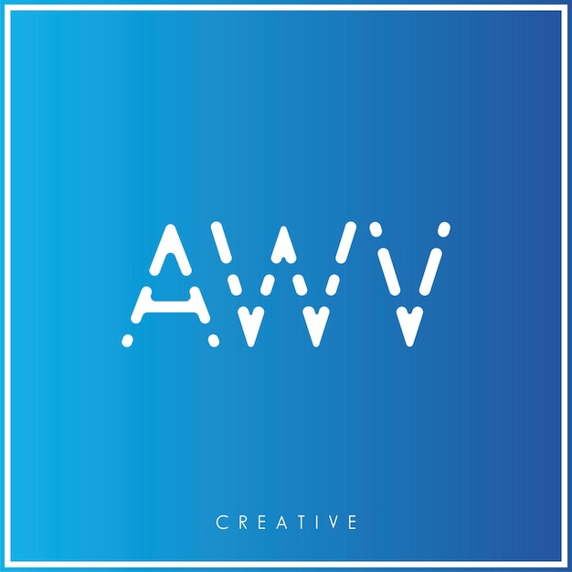 El diseño del logotipo de AWV Creative Vector Latter Minimal Latter Logo Premium Vector Ilustración Monograma