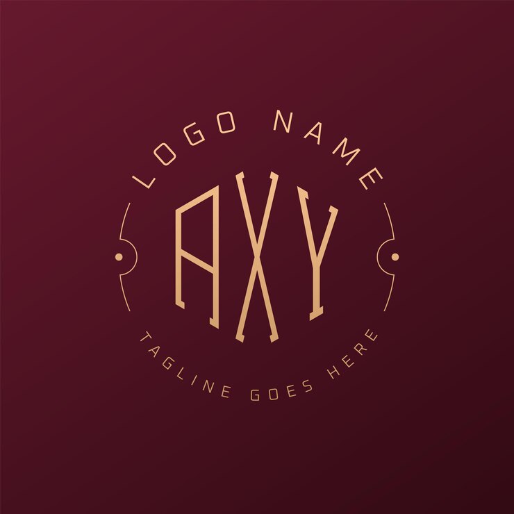 Vector diseño de logotipo axy de lujo letra elegante axy monograma logotipo minimalista poligono axy templata de diseño de logotipo
