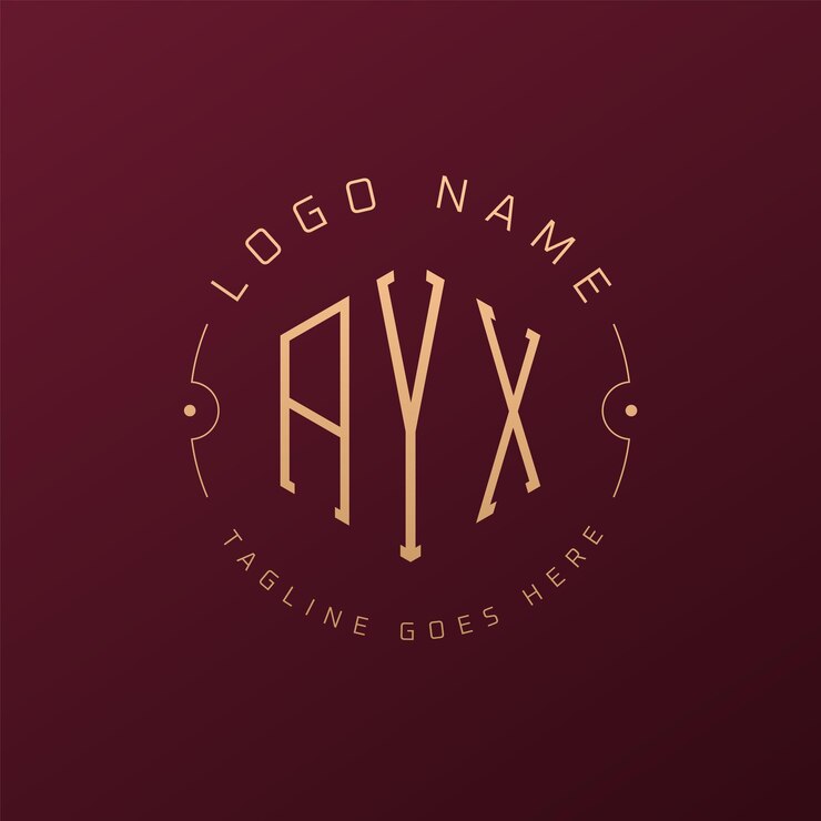 Vector diseño de logotipo ayx de lujo letra elegante ayx monograma logotipo minimalista poligono ayx templata de diseño de logotipo