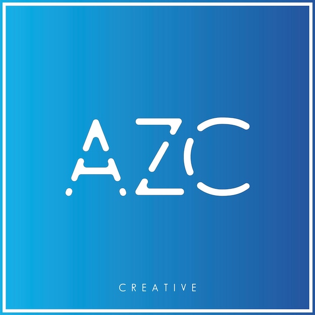 Diseño del logotipo de AZC Creative Vector Latter Diseño mínimo de logotipo de Latter Premium Ilustración vectorial Monograma