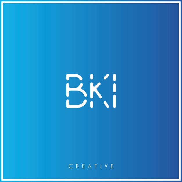 El diseño del logotipo de B.I. Creative Vector Latter Minimal Latter Logo Premium Vector Ilustración Monograma
