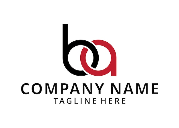 Diseño de logotipo BA inicial Ilustración vectorial