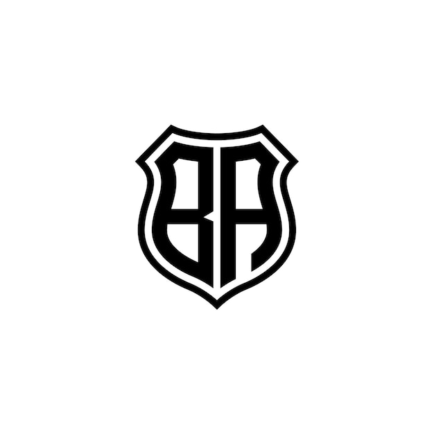 El diseño del logotipo BA monograma letra nombre de texto símbolo monocromático logotipo carácter alfabético logotipo simple