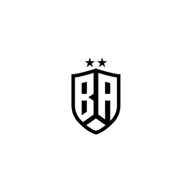 El diseño del logotipo BA monograma letra nombre de texto símbolo monocromático logotipo carácter alfabético logotipo simple