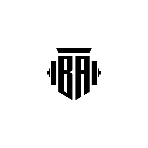 El diseño del logotipo BA monograma letra nombre de texto símbolo monocromático logotipo carácter alfabético logotipo simple