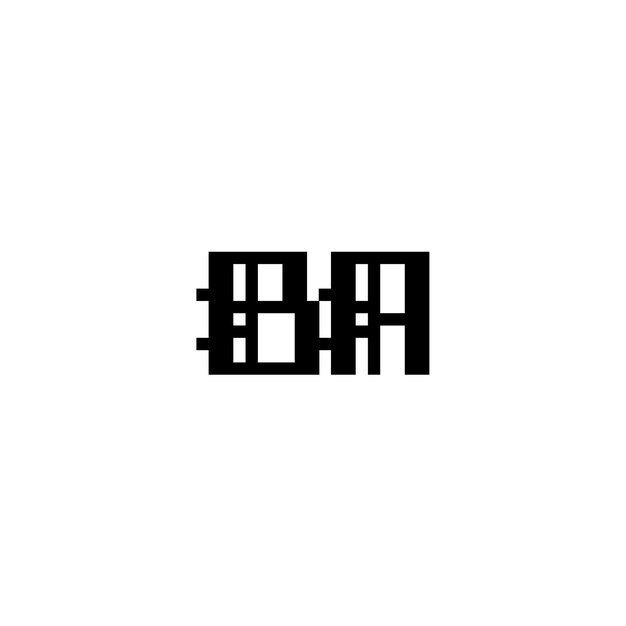 El diseño del logotipo BA monograma letra nombre de texto símbolo monocromático logotipo carácter alfabético logotipo simple