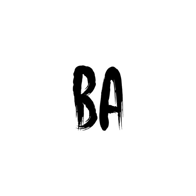 El diseño del logotipo BA monograma letra nombre de texto símbolo monocromático logotipo carácter alfabético logotipo simple