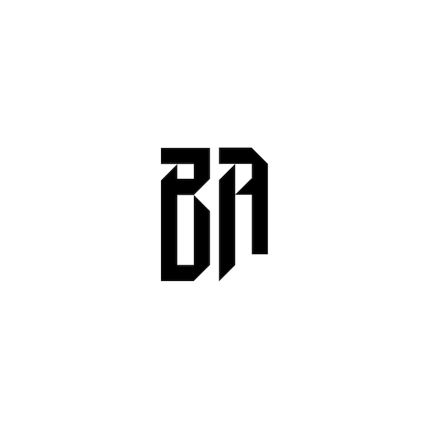 El diseño del logotipo BA monograma letra nombre de texto símbolo monocromático logotipo carácter alfabético logotipo simple