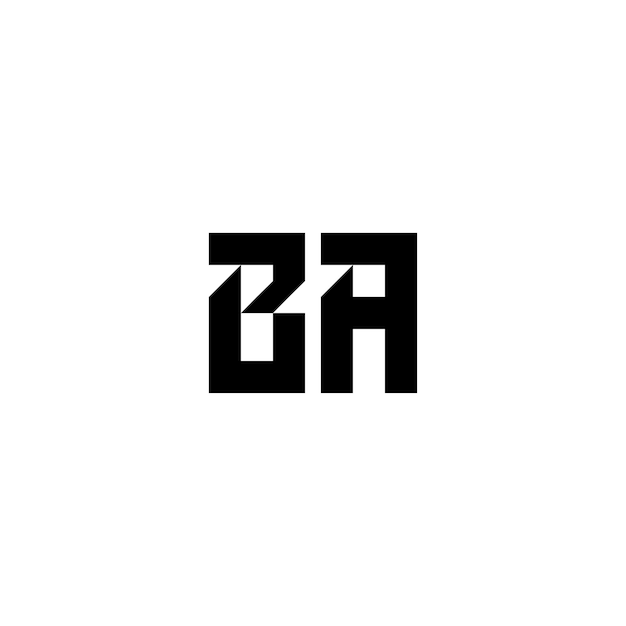 El diseño del logotipo BA monograma letra nombre de texto símbolo monocromático logotipo carácter alfabético logotipo simple
