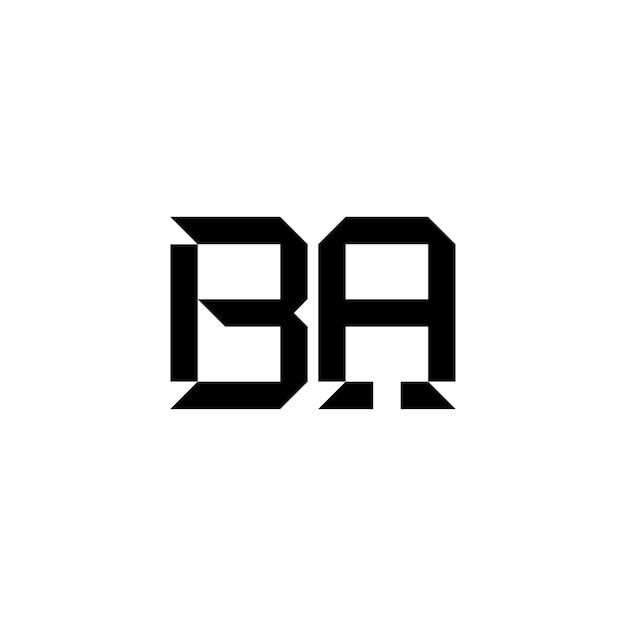 El diseño del logotipo BA monograma letra nombre de texto símbolo monocromático logotipo carácter alfabético logotipo simple
