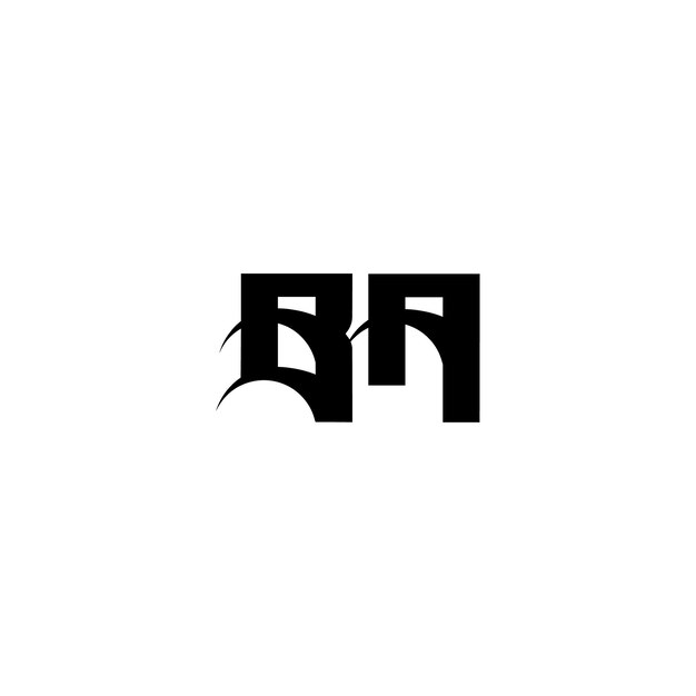 El diseño del logotipo BA monograma letra nombre de texto símbolo monocromático logotipo carácter alfabético logotipo simple