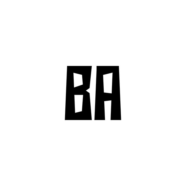 El diseño del logotipo BA monograma letra nombre de texto símbolo monocromático logotipo carácter alfabético logotipo simple