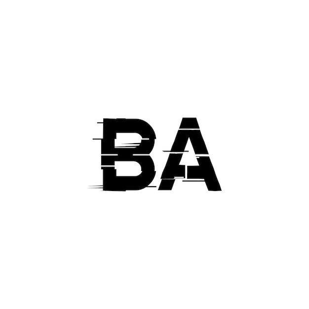 El diseño del logotipo BA monograma letra nombre de texto símbolo monocromático logotipo carácter alfabético logotipo simple