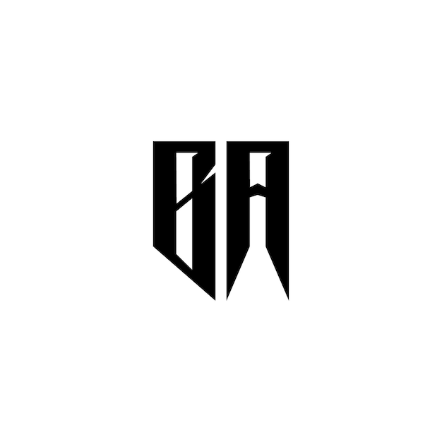 El diseño del logotipo BA monograma letra nombre de texto símbolo monocromático logotipo carácter alfabético logotipo simple