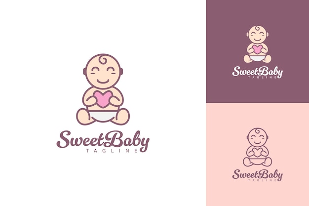 Diseño del logotipo de Baby Hug Heart