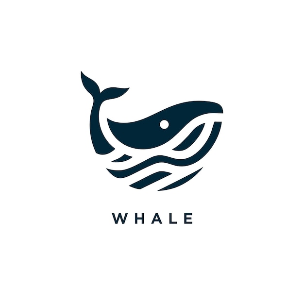 Diseño de logotipo de ballena concepto plantilla de símbolo de icono