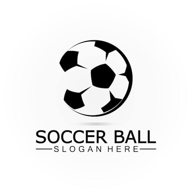 Diseño de logotipo de balón de fútbol Plantilla de vector de símbolo de icono Diseño de logotipo de fútbol