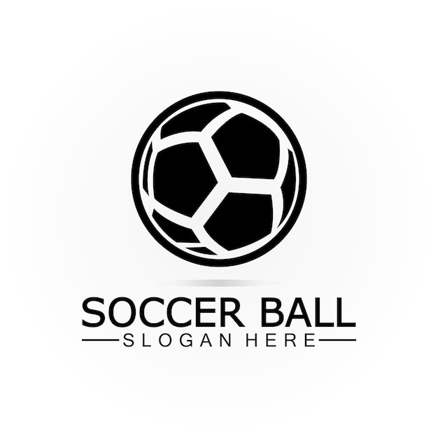 Diseño de logotipo de balón de fútbol Plantilla de vector de símbolo de icono Diseño de logotipo de fútbol