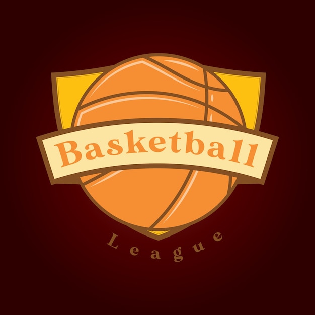 Diseño de logotipo de baloncesto abstracto y arte colorido.