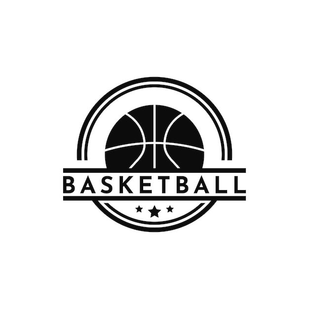 Diseño de logotipo de baloncesto idea creativa diseño de logotipo de baloncesto retro vintage