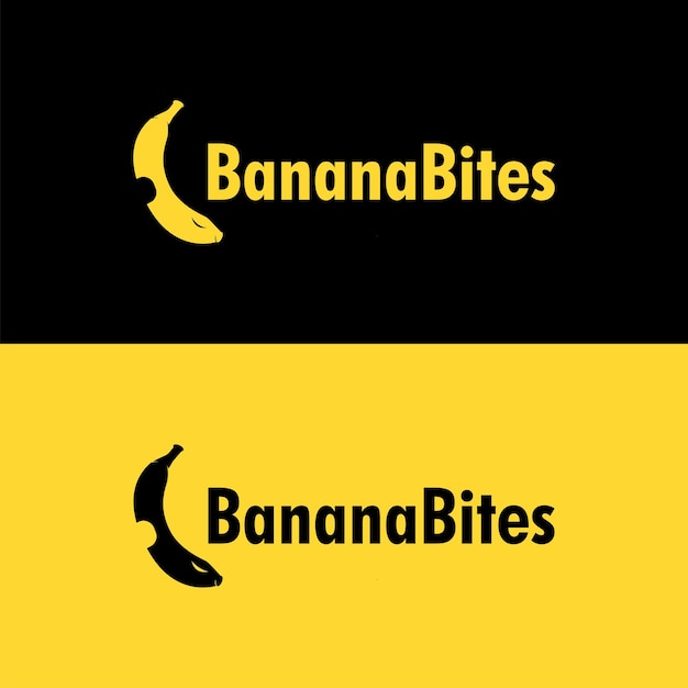 Diseño del logotipo de Banana Bites Minimal