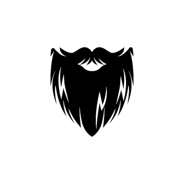 Diseño de logotipo de barba Vector de apariencia facial masculino para la etiqueta de marca de apariencia del cabello de Babershop