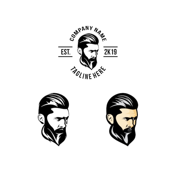 Diseño de logotipo de barba