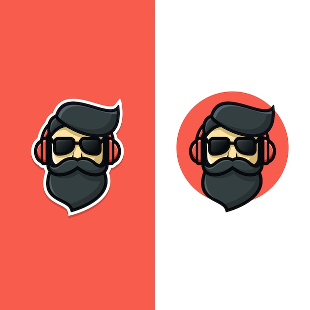diseño de logotipo de barba