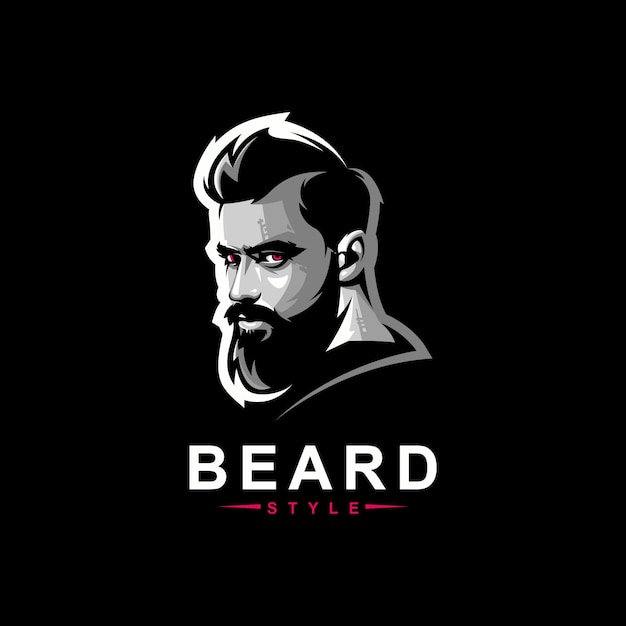 diseño de logotipo de barba