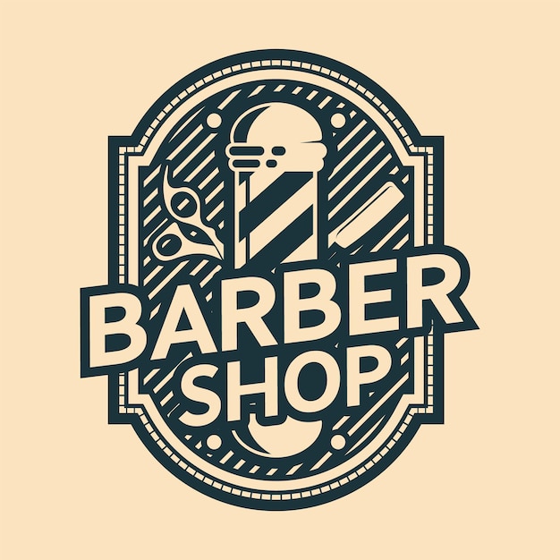 Diseño del logotipo de una barbería profesional