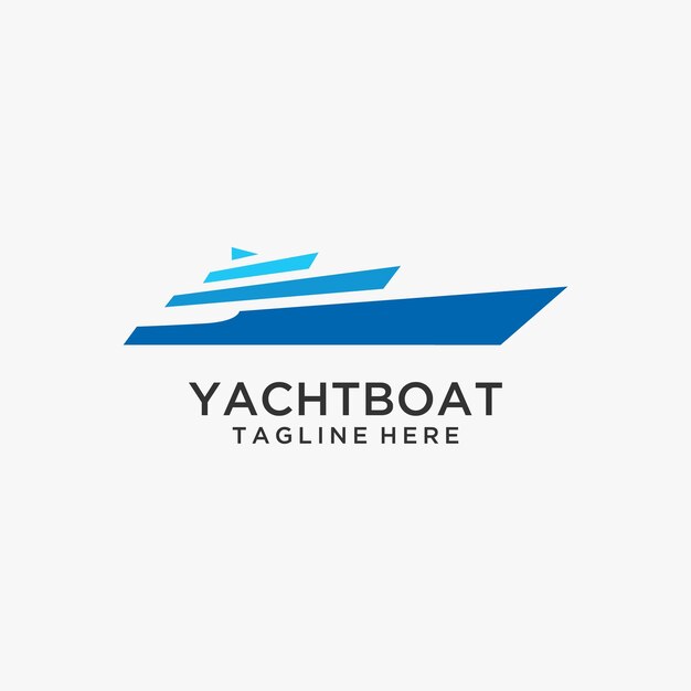 Diseño de logotipo de barco de yates