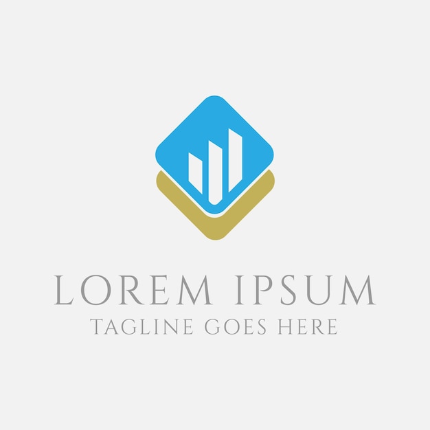 Diseño de logotipo de la barra de diagrama de gráficos comerciales de negocios modernos minimalistas simples