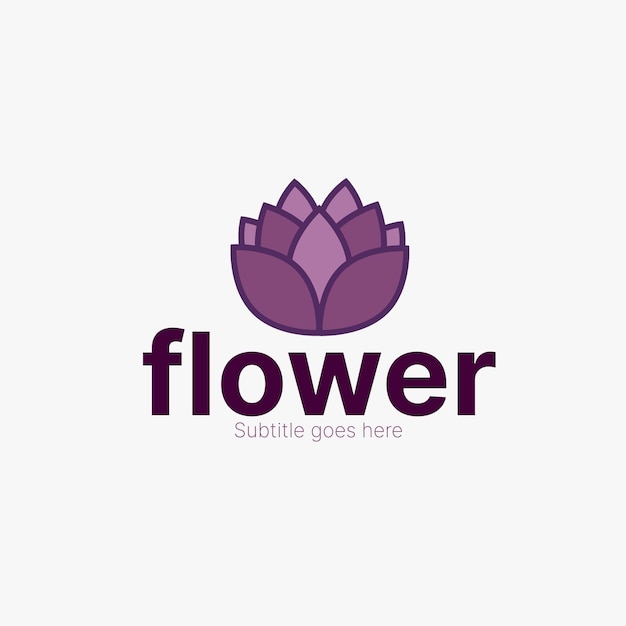 diseño de logotipo basado en la forma de la flor