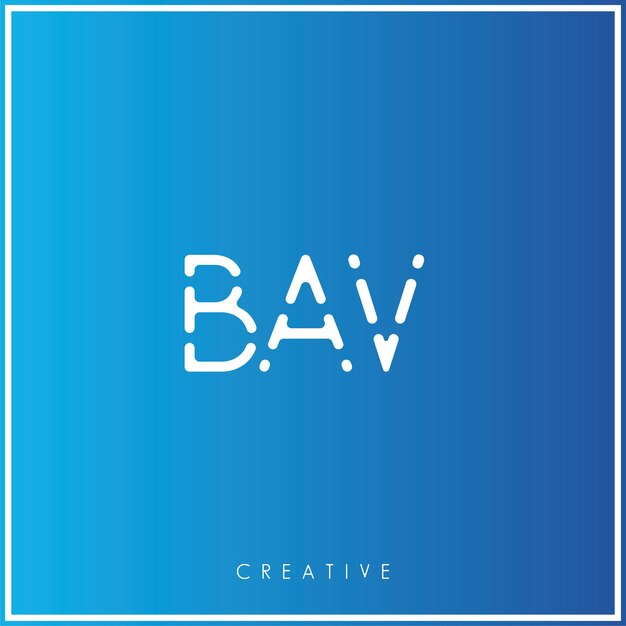 El diseño de logotipo de BAV Creative Vector Latter Minimal Latter Logo Premium Vector Ilustración Monograma