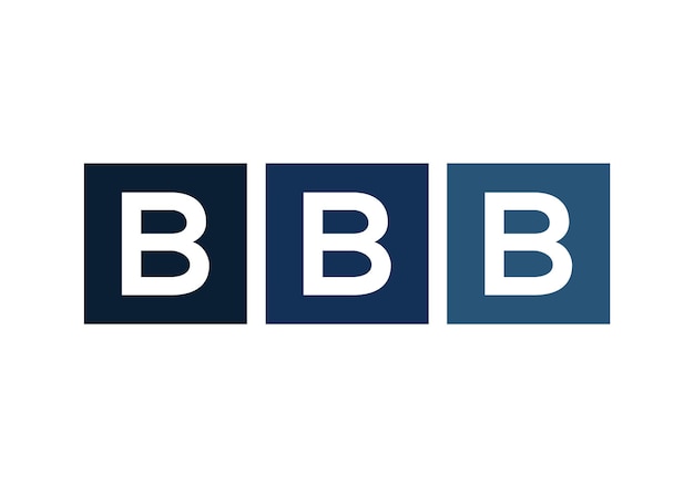 Diseño de logotipo de BBB cuadrado en negrita Branding de letras BBB profesional