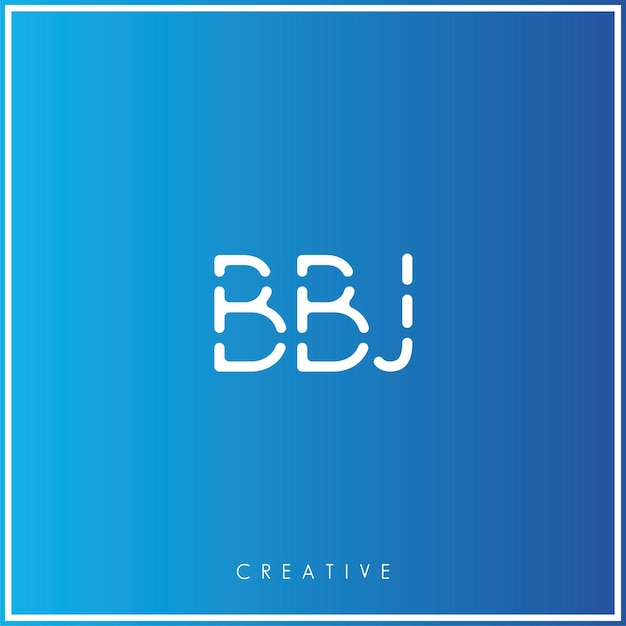 El diseño del logotipo de BBJ Creative Vector Latter es mínimo, el logotipo de Latter Premium Vector Illustration es monograma.
