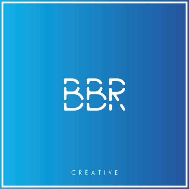 El diseño del logotipo de BBR Creative Vector Latter es mínimo, el logotipo de Latter Premium Vector Illustration es monograma.