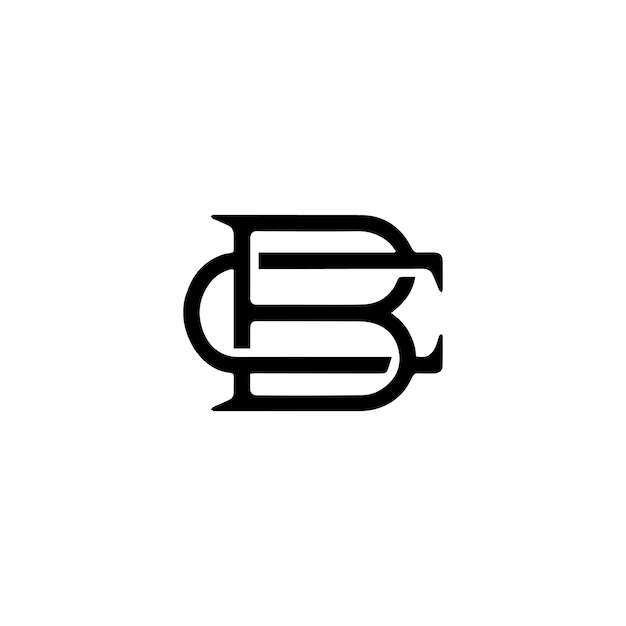 Diseño de logotipo de BC Initials Logotipo de letra inicial Plantilla de logotipo de lujo creativo