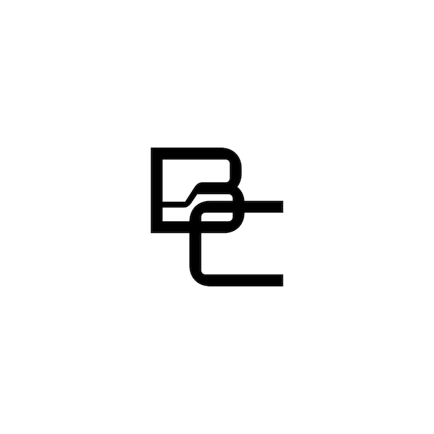 El diseño del logotipo BC monograma letra texto nombre símbolo monocromático logotipo alfabeto carácter simple logotipo