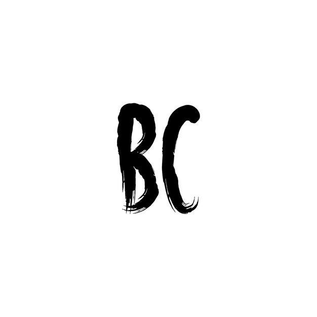 El diseño del logotipo BC monograma letra texto nombre símbolo monocromático logotipo alfabeto carácter simple logotipo