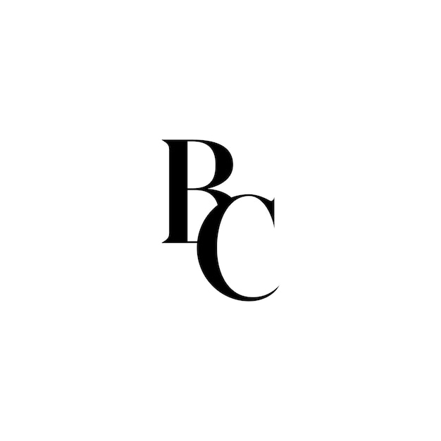 El diseño del logotipo BC monograma letra texto nombre símbolo monocromático logotipo alfabeto carácter simple logotipo