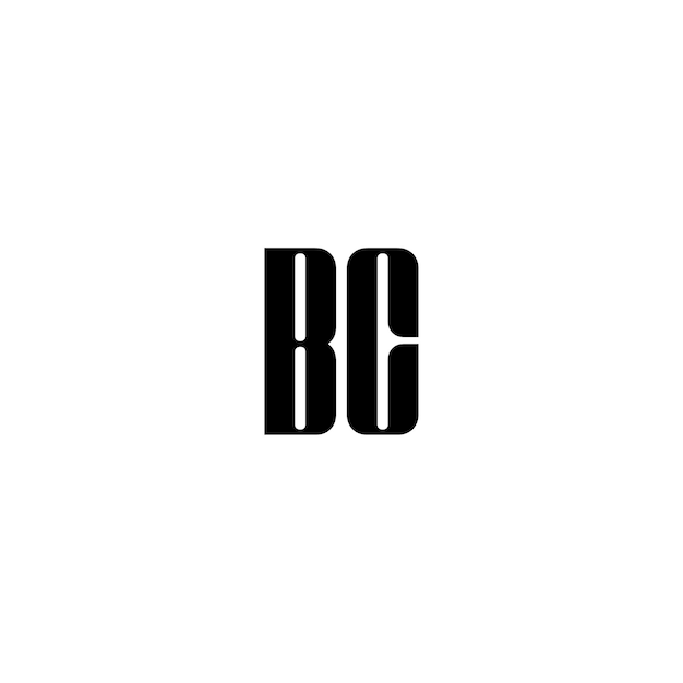 El diseño del logotipo BC monograma letra texto nombre símbolo monocromático logotipo alfabeto carácter simple logotipo