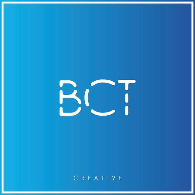 El diseño del logotipo de BCT Creative Vector Latter Minimal Latter Logo Premium Vector Ilustración Monograma