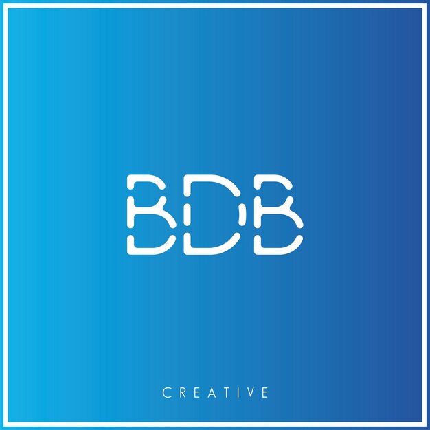 El diseño de logotipo de BDB Creative Vector Latter Minimal Latter Logo Premium Vector Ilustración Monograma