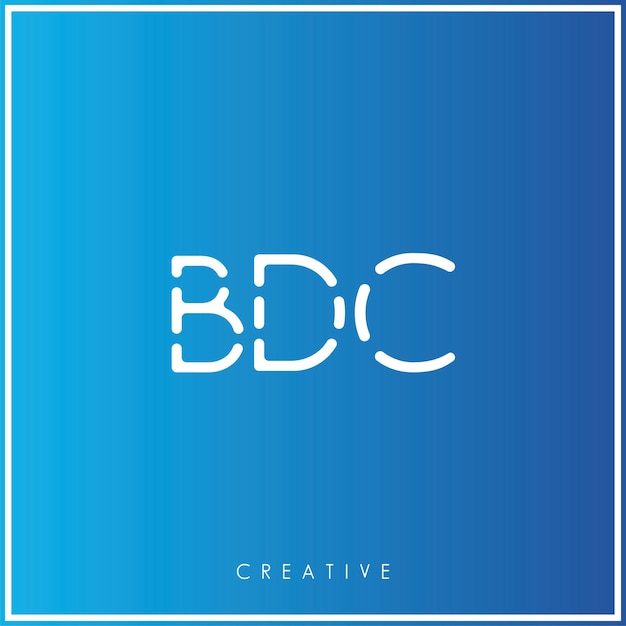 El diseño del logotipo de BDC Creative Vector Latter Minimal Latter Logo Premium Vector Ilustración Monograma