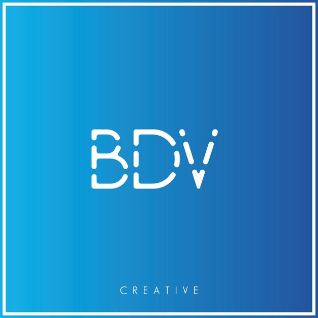 El diseño del logotipo de BDV Creative Vector Latter Minimal Latter Logo Premium Vector Ilustración Monograma