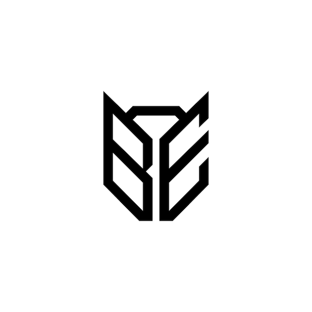 El diseño del logotipo BE monograma letra texto nombre símbolo monocromático logotipo alfabeto carácter logotipo simple