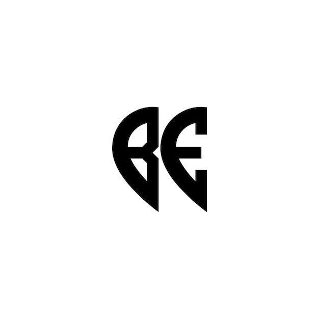 El diseño del logotipo BE monograma letra texto nombre símbolo monocromático logotipo alfabeto carácter logotipo simple